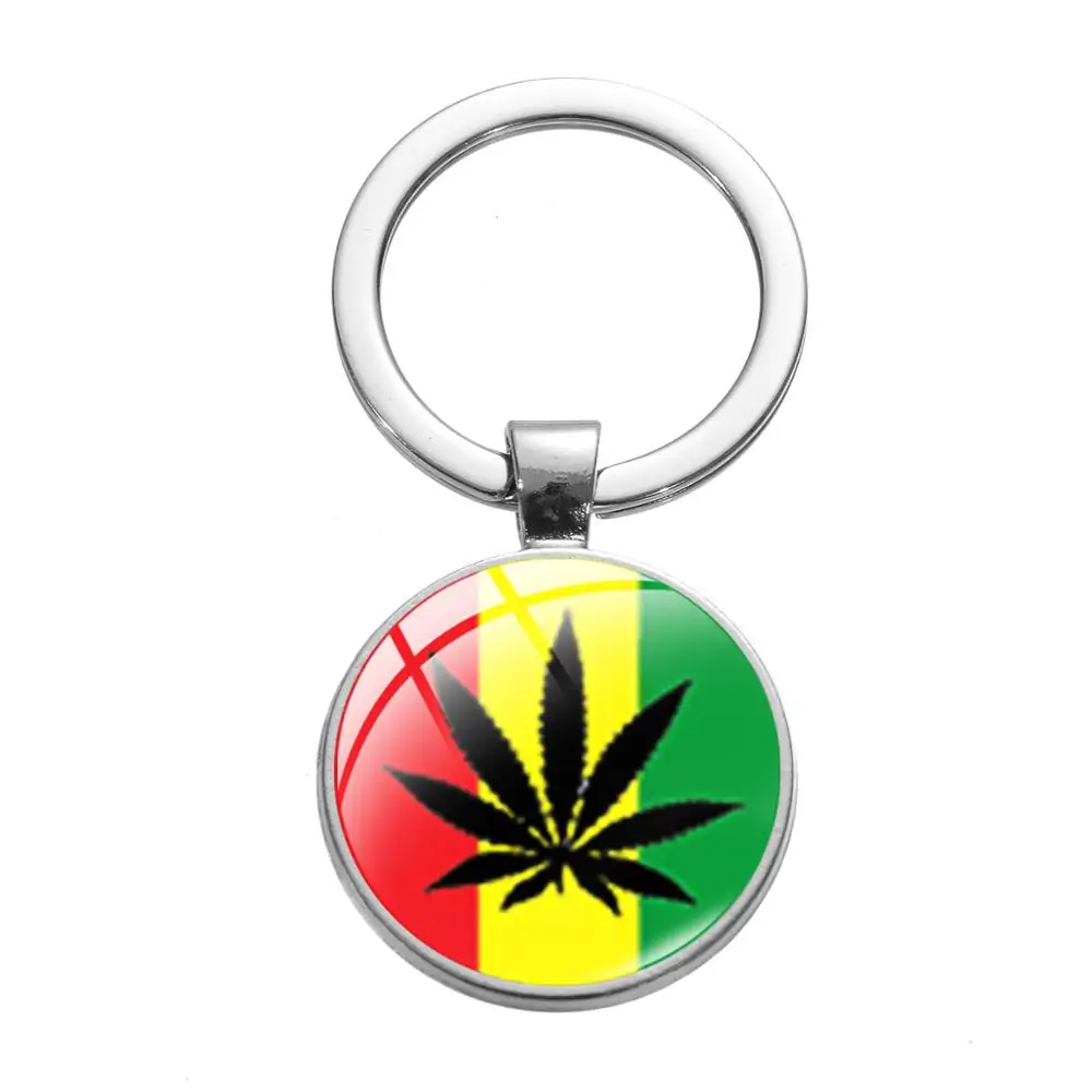 Азиатских стимпанк супер звезда Боб Марли брелок регги певица фото Стекло