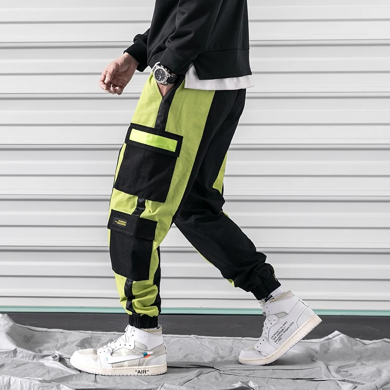 

Mens Fashionable Cargo Pants New Design Leisure Jogging Pants Loose Streetwear Multi-Pocket Sweatpants Male Cotton Pants