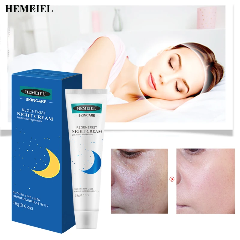 

HEMEIEL Natural Plant Extracts Regenerist Night Cream Ginkgo Biloba Extract 24H Moisture Brighten Smooth Face Care Free Shipping