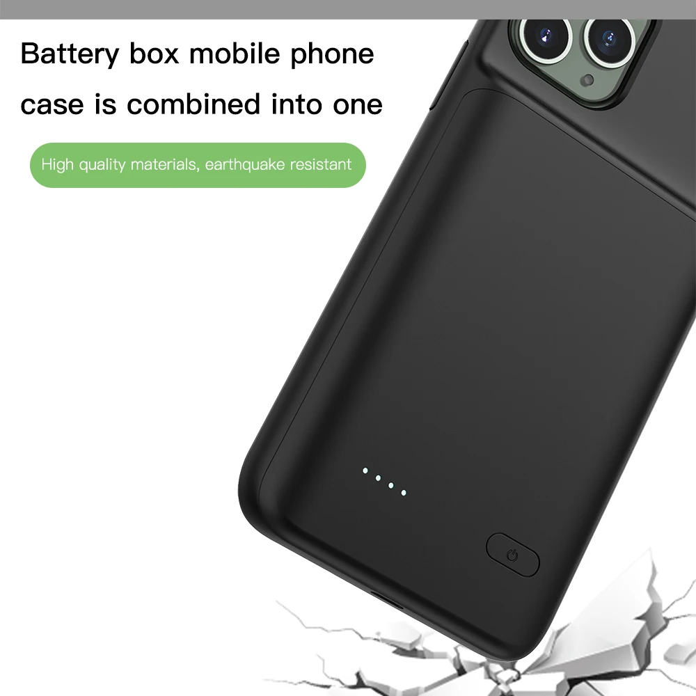 Фото Чехол-батарея KEYSION для iPhone 11 Pro Max Music/Sync Smart Power Bank зарядное устройство X Xs XR Чехол-батарея KEYSION для iPhone 11 Pro Max Music/Sync Smart Power Bank зарядное устройство X Xs XR