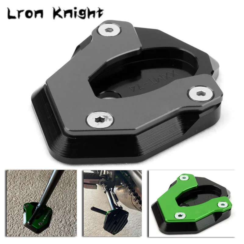 

For KAWASAKI Z650 Z900 Z900RS Z1000 Z1000SX ZX-6R ZX-10R ER-6N ER-6F CNC Kickstand Sidestand Stand Extension Enlarger Pad