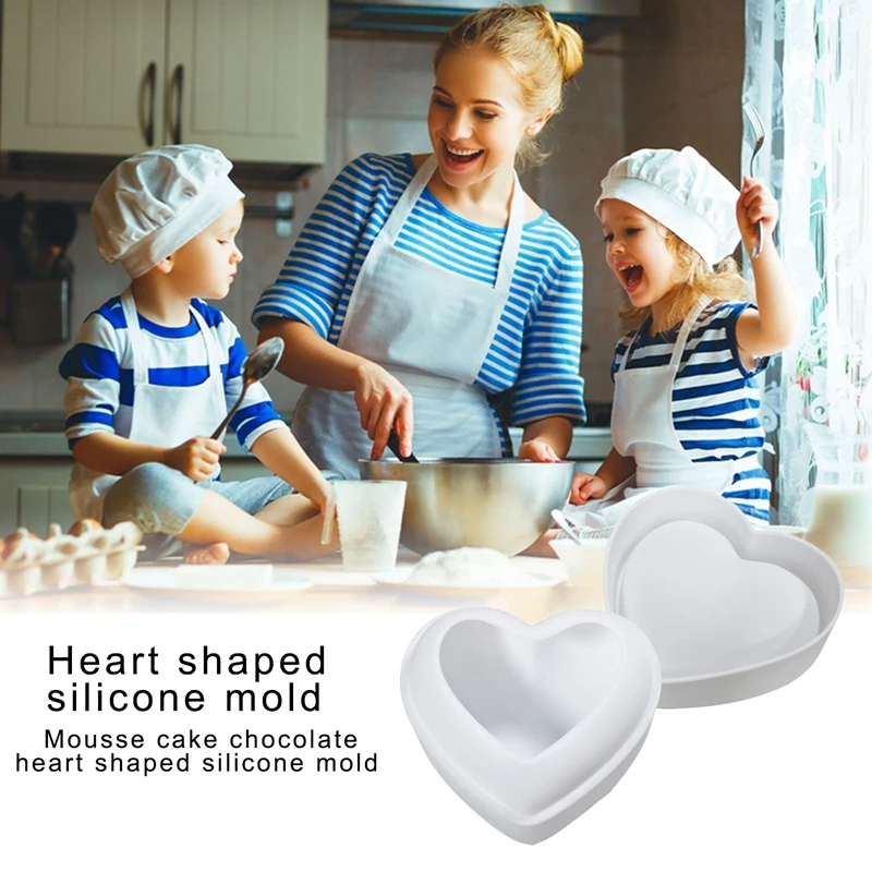

3D Silicone Large Heart Shape Cake Mould Geometric Diamond Heart Baking Mold for Chocolate Cookie Mousse Cake Mould Baking Tool