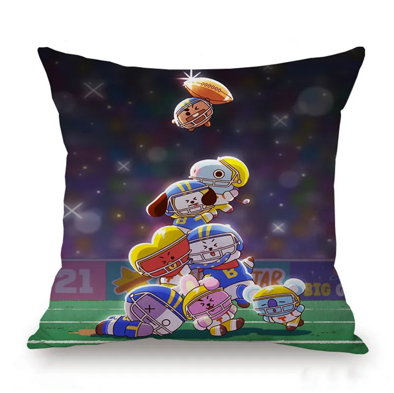 Чехол для подушки с мультяшным принтом кролика &quotовечки&quot размером 45*45 см