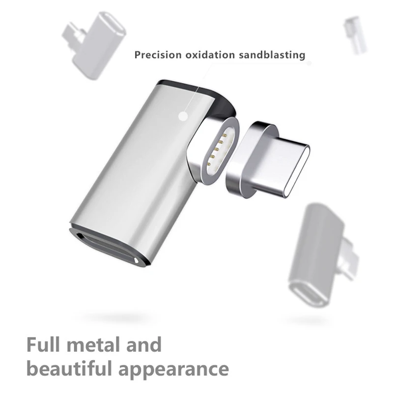 Oppselve Магнитный USB C адаптер для MacBook Elbow Type зарядный разъем Samsung S10 S9 S8 OnePlus 5 5T 6
