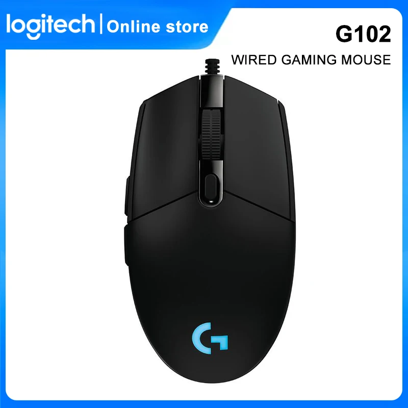 Проводная игровая мышь Logitech G102 с 8000DPI 6 программируемыми кнопками геймерская