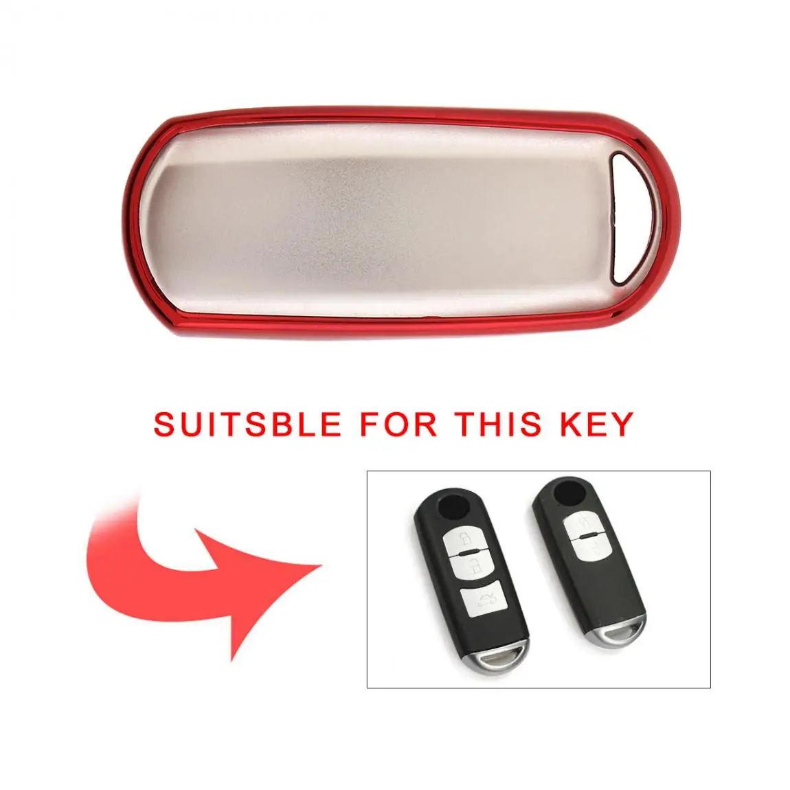 Красный черный синий чехол для ключей автомобиля защитный держатель Замена ТПУ