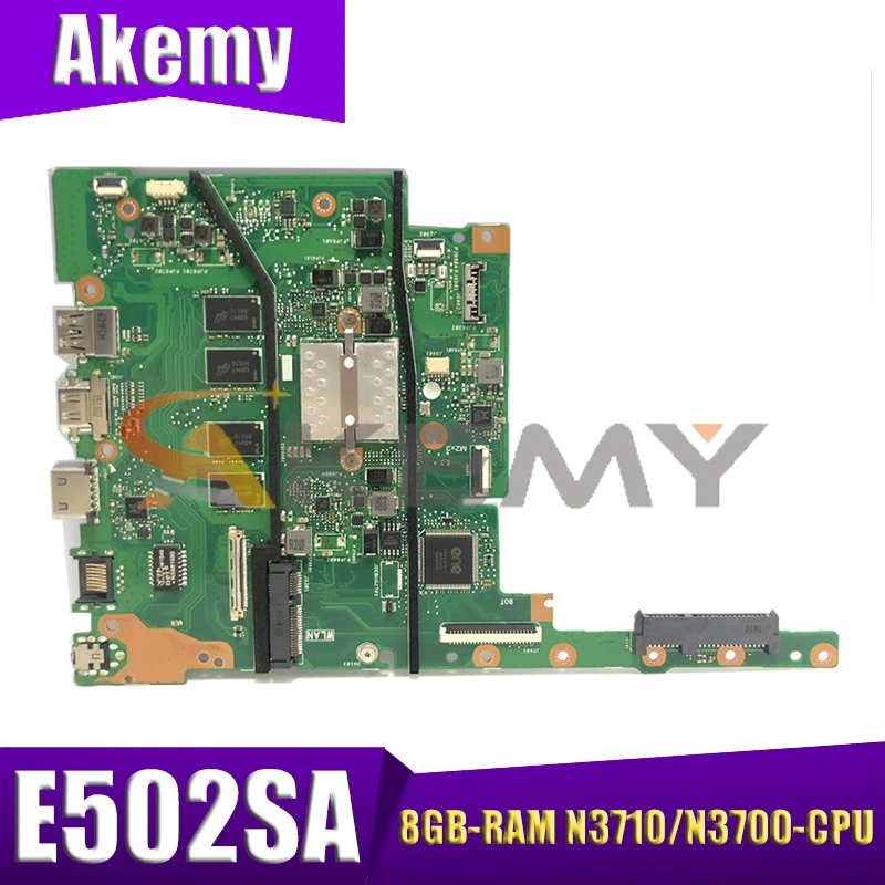 

Материнская плата E502SA для ноутбука ASUS E502S E402SA REV2.1, оригинальная материнская плата DDR3L 8GB-RAM N3710/телефон с диагональю 15,6 дюйма