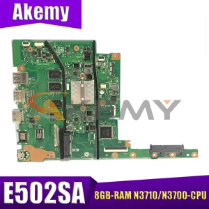 15 6 inch e502sa laptop motherboard for asus e502s e402sa rev2 1 original mianboard ddr3l 8gb ram n3710n3700 cpu free global shipping