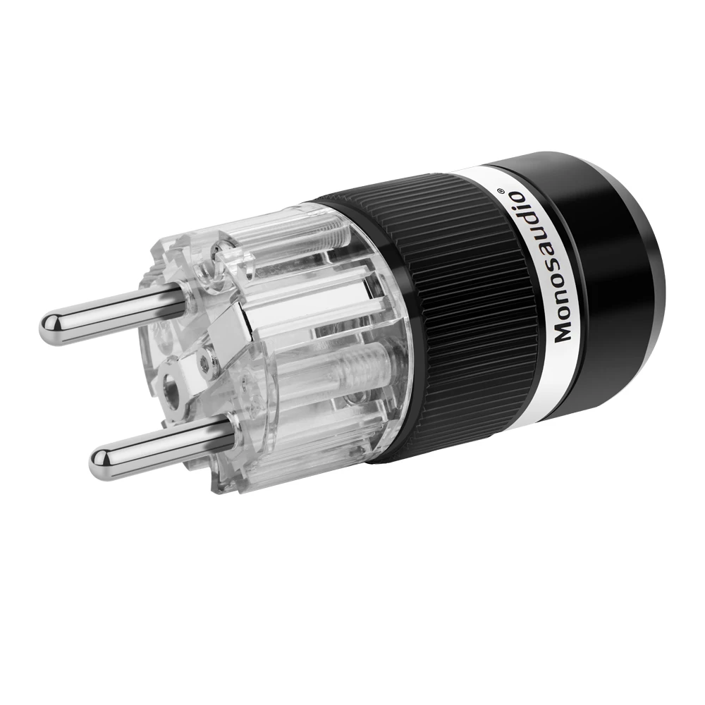 Monosaudio E101R/F101R 99.998% Чистая медь родиевое покрытие штепсельная вилка Schuko IEC