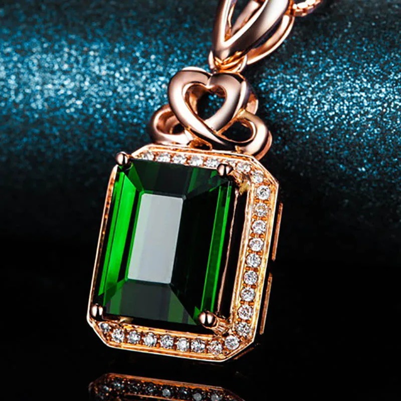 Bague Ringen, роскошное Изумрудное серебро 925, ювелирное изделие, элегантное ожерелье с драгоценным камнем для женщин, зеленый цвет, розовое золото, Подарок на годовщину