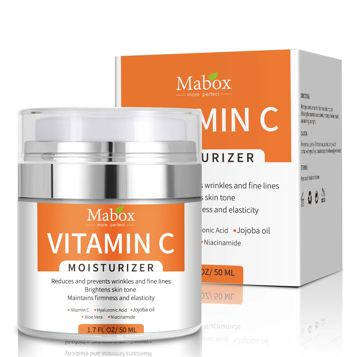 

MABOX 50ml Vitamin C Cream Moisturizer Stimulate collagen Brighten FACE CREAM