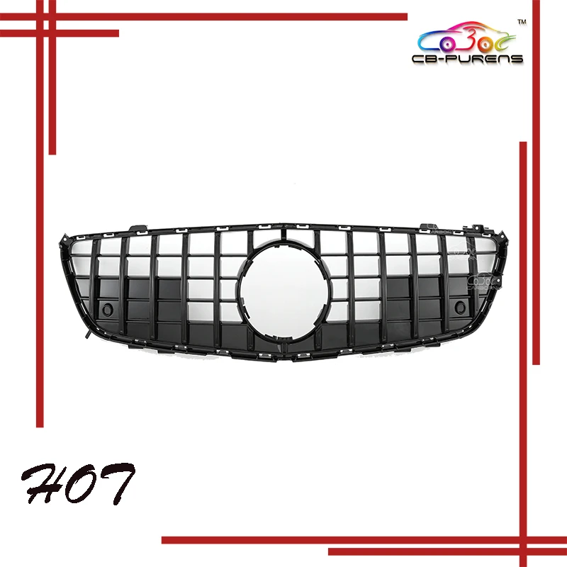 

For Mercedes Benz R231 GT Style SL-Class 2012 2013 2014 2015 2016 Front Racing Bumper Grille Cover Upper Grill