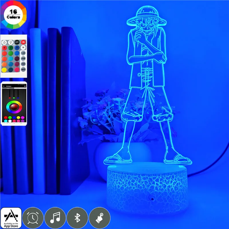 Крутой светодиодный ночник для детской спальни в стиле аниме цельная фигурка