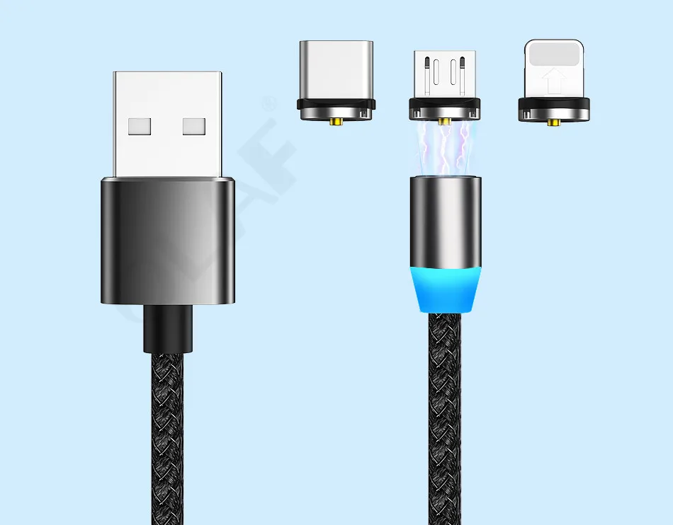 Магнитный кабель Олаф 1 м 2 м Micro usb type-C кабель для iPhone 11 Pro Max XS samsung S8 S9 Быстрая зарядка магнитное зарядное устройство USB кабель