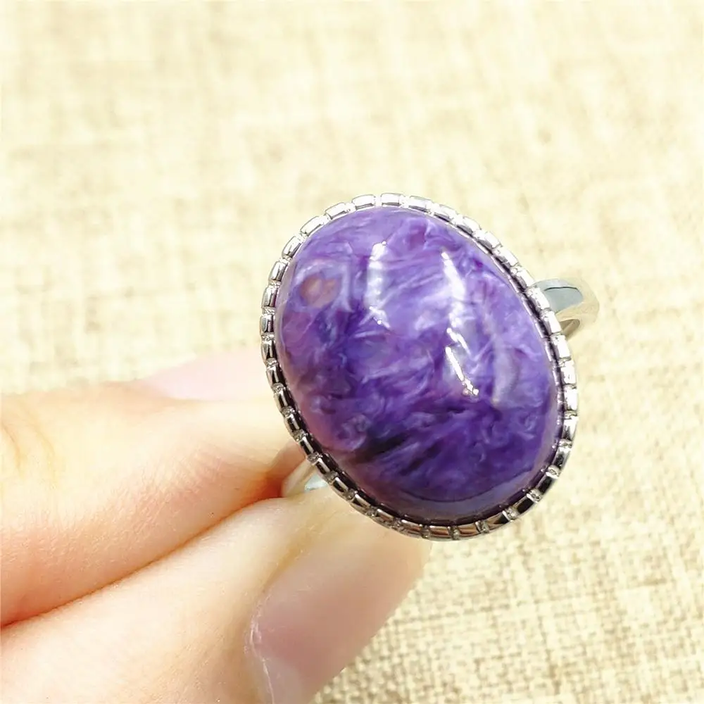 Топ натуральный фиолетовый Чароит Кристалл для женщин и мужчин регулируемое