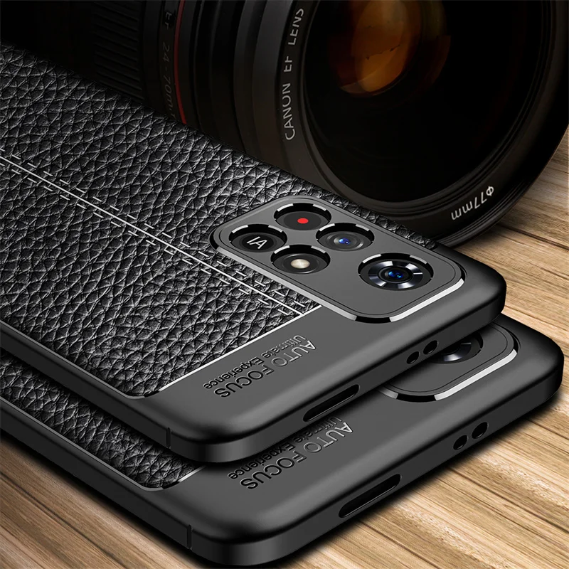 For Cover Xiaomi Poco M4 Pro Case For Poco M4 Pro 5G Cover Capas Shockproof Bumper TPU Soft Leather For Fundas Poco M4 Pro Cover