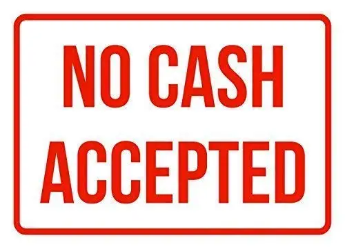 

Stevenca Metal Tin Sign Rustic Sign Post No Cash Accepted No Parking Business Safety Traffic Signs Red Metal Aluminum Sign for W