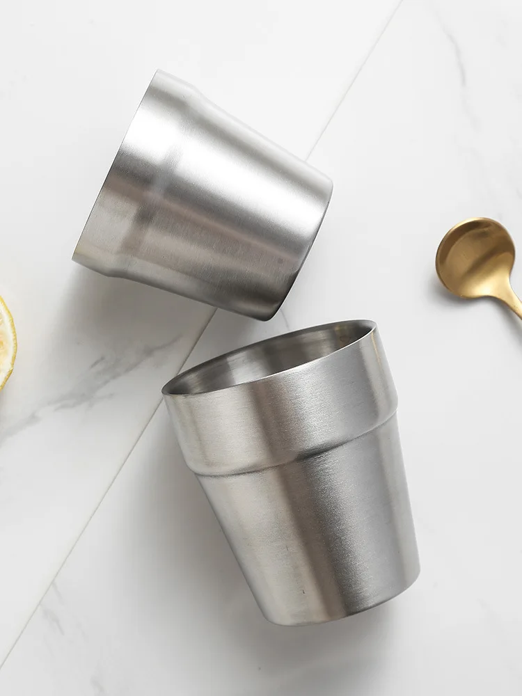 

180ml Stainless Steel Household Cup Portable Kitchen Drinkware Water Glass Restaurant Hotel Bar Beer Water Tea Milk Coffee Cup