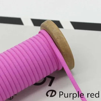 Purple red Meetee 23 ярдов 5 мм веревка эластичная лента плечевой ремень для волос детское кольцо обувь DIY аксессуары ручной работы BD393 - Цвет: Purple red