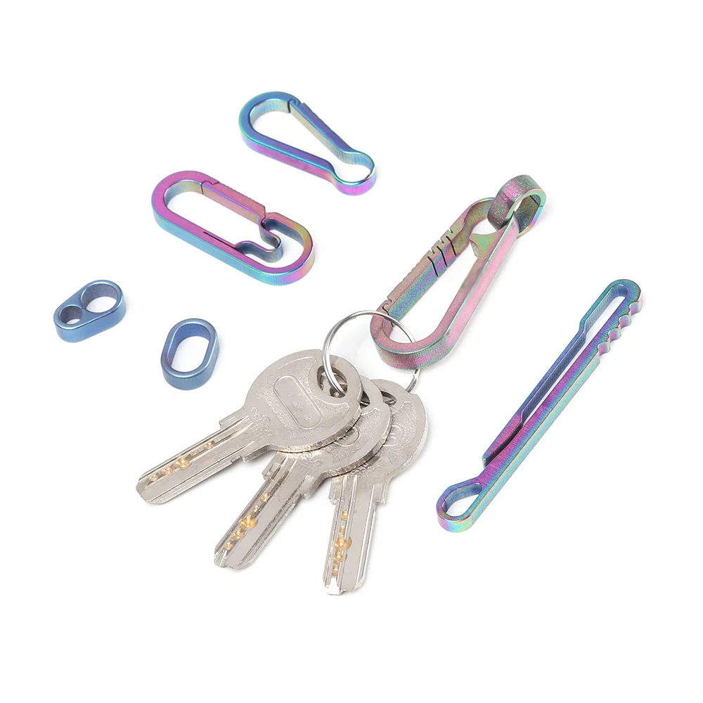 Титановый брелок для ключей EDC легкая подвесная Пряжка многофункциональный Quickdraw