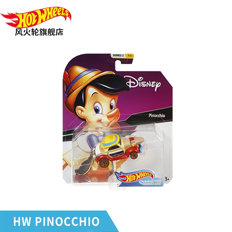 PINOCCHIO Горячие колеса Дисней Классический Персонаж тема серийные автомобили Дональд Дак Микки Минни Пиноккио родители дети игрушки рождественские подарки GCK28 - Цвет: PINOCCHIO
