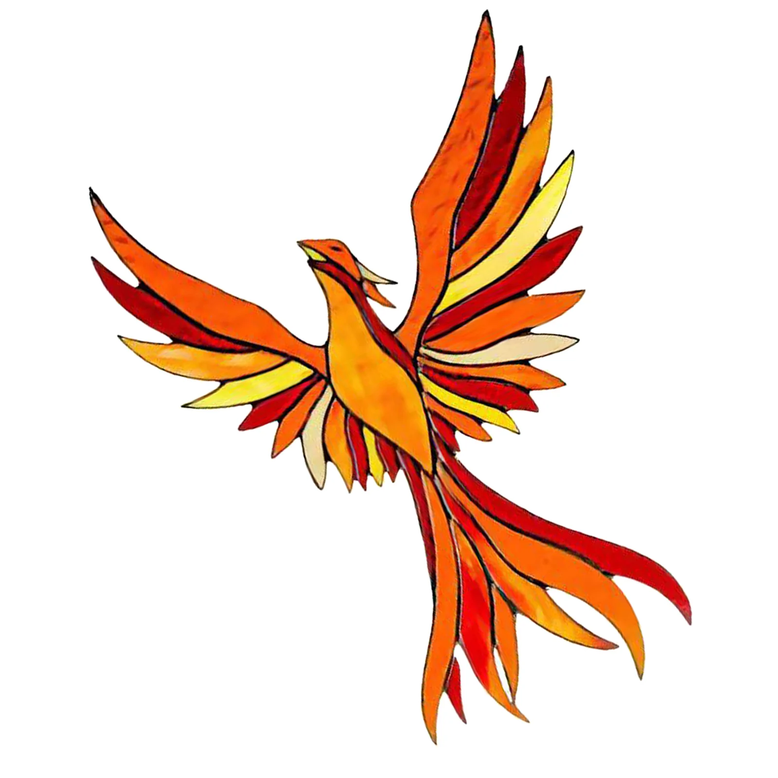 

Stained Phoenix Bird Window Hanging Acrylic Window Ornament for Home Yard Decors