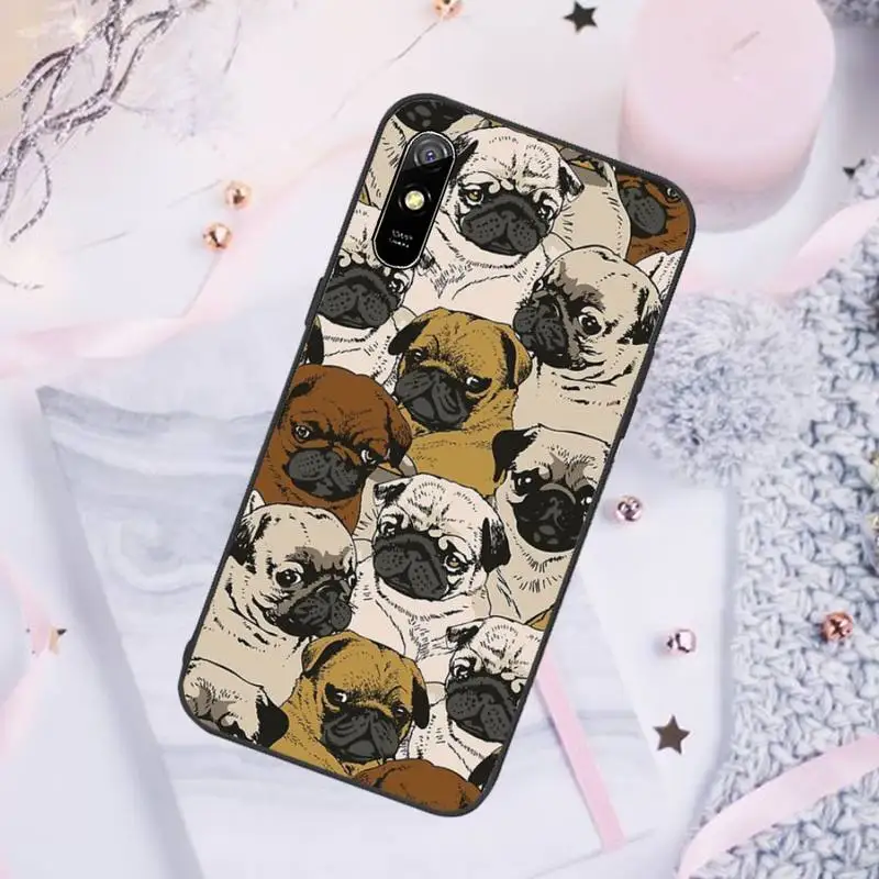 

Frenchies Pretty puppy Pug Bulldog Novelty Phone Cases For Xiaomi Mi Redmi Note 7 8 9 pro 8T 9T 9S 9A 10 Lite pro