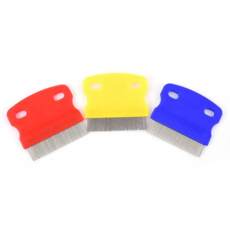 

1pc Pet Dog Grooming Comb Pet Tear Stain Remover Gently Removes Mucus And Crust Small Lice Flea Combs For Dogs Cats Random Color