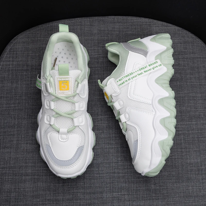 

Women Chunky Sneakers Vulcanize Shoes Korean Fashion New Female Platform Thick Sole Running Casual Shoes Woman Zapatos De Mujer