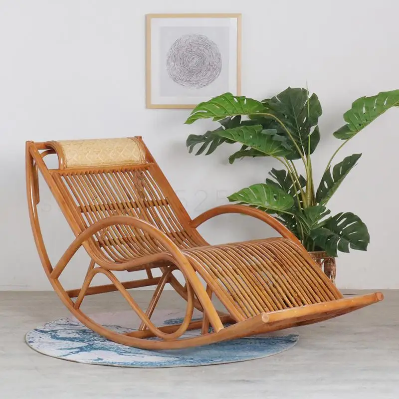 Кендо кресло качалка из ротанга балкон стул отдыха бытовой ткачество взрослых