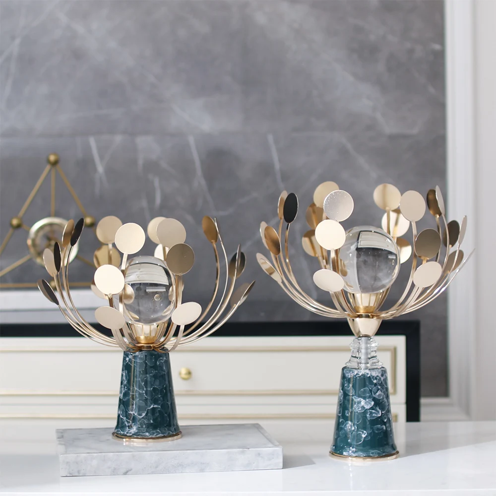 Аксессуары для украшения дома Зеленая Мраморная текстура керамическая