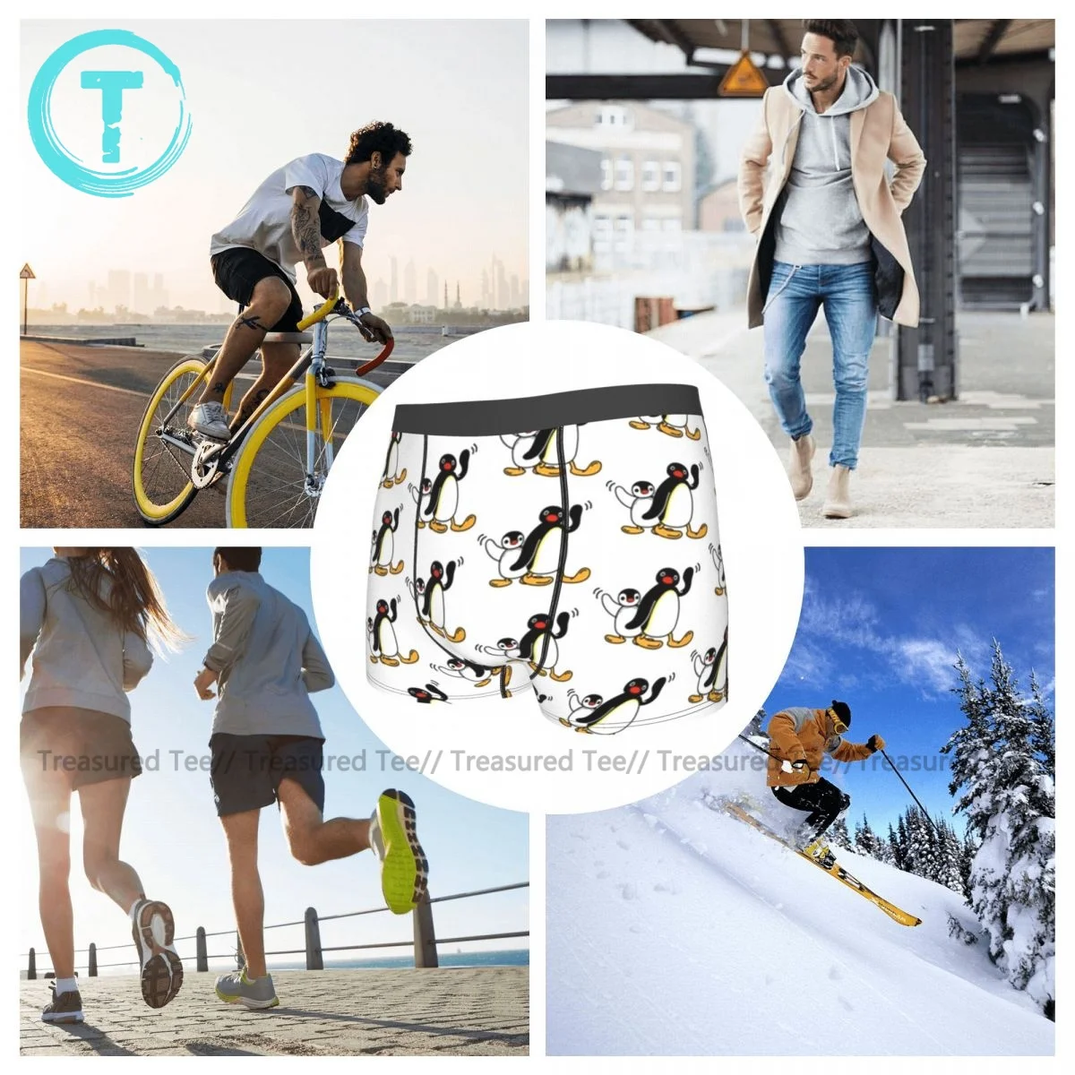 

Pingu Underwear Boys Customs Classic Trunk Pouch Trenky Polyester Boxer Brief