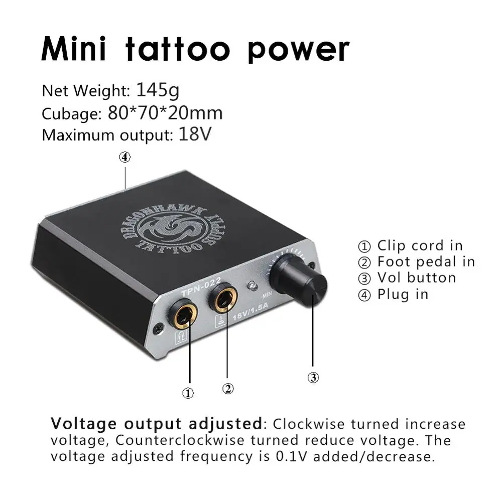 Tattoo Source Digital Mini Power Supply Equipment supplies For Linner shader Machine Guns | Красота и здоровье