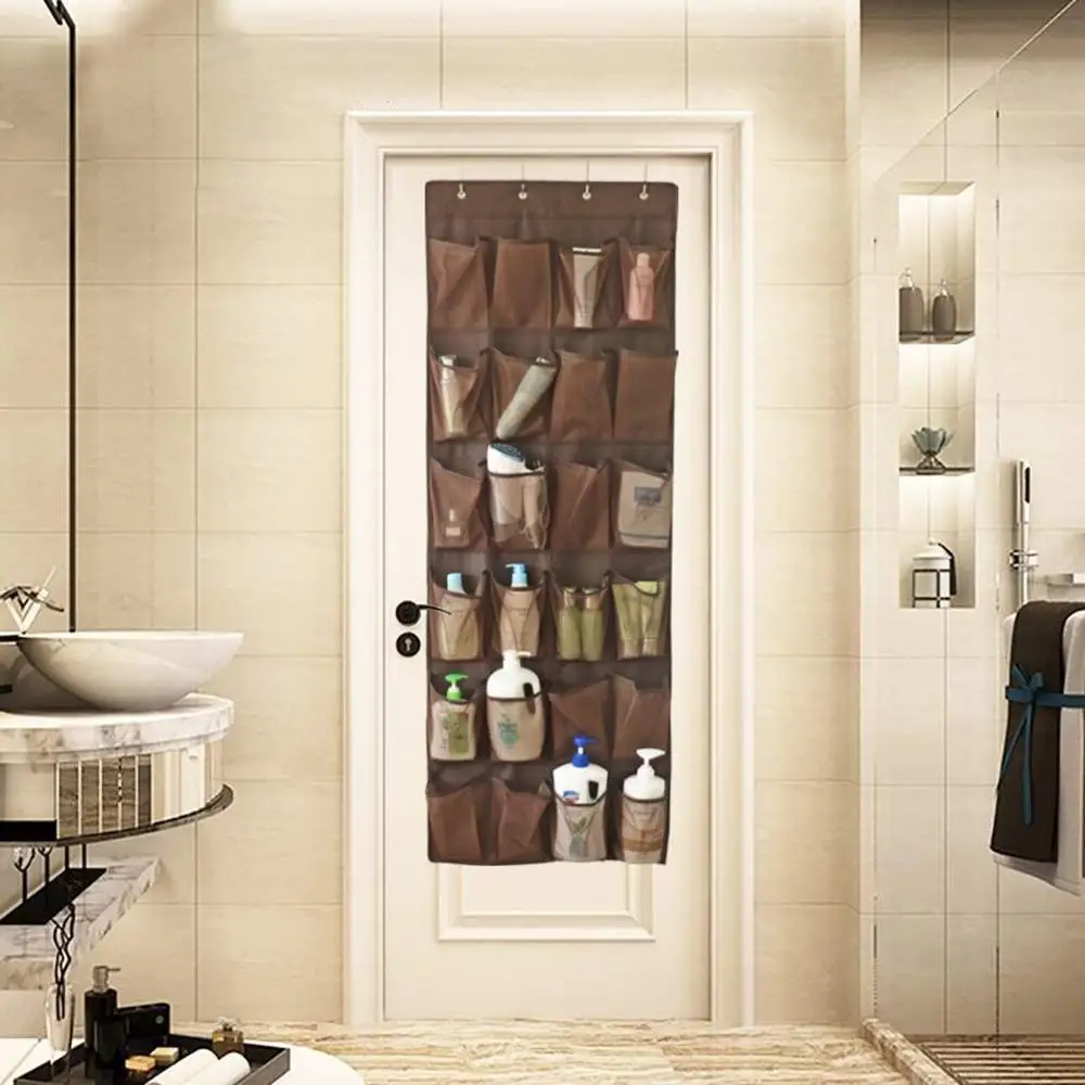 

24 Grid Foldable Wardrobe Wall Door Back Hanging Bag Underwear Sock Tie Hanging Shoe Storage Organizer Sundries Pouch