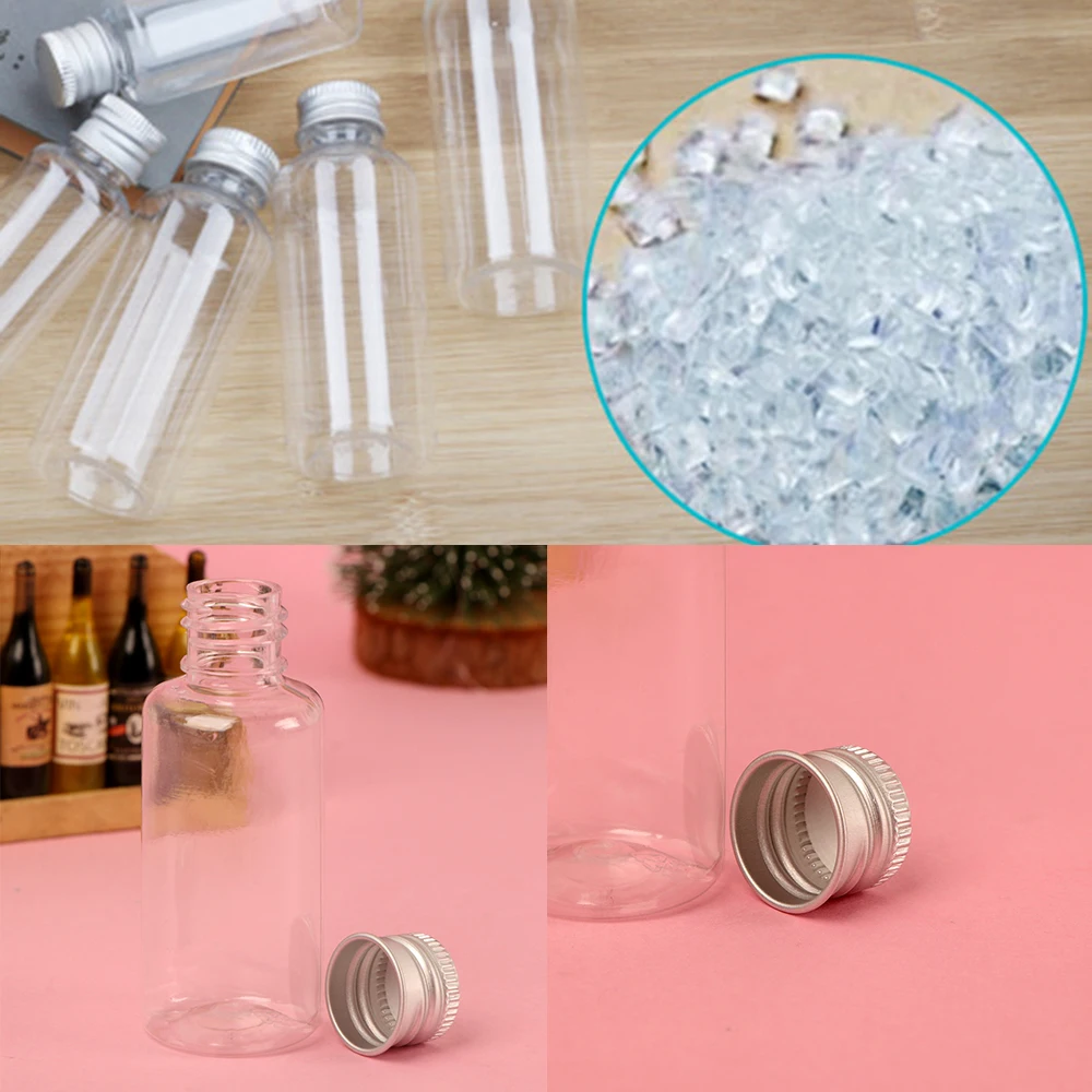 1 шт. прозрачный алюминиевая крышка для бутылки пустые Пластик бутылка домашняя