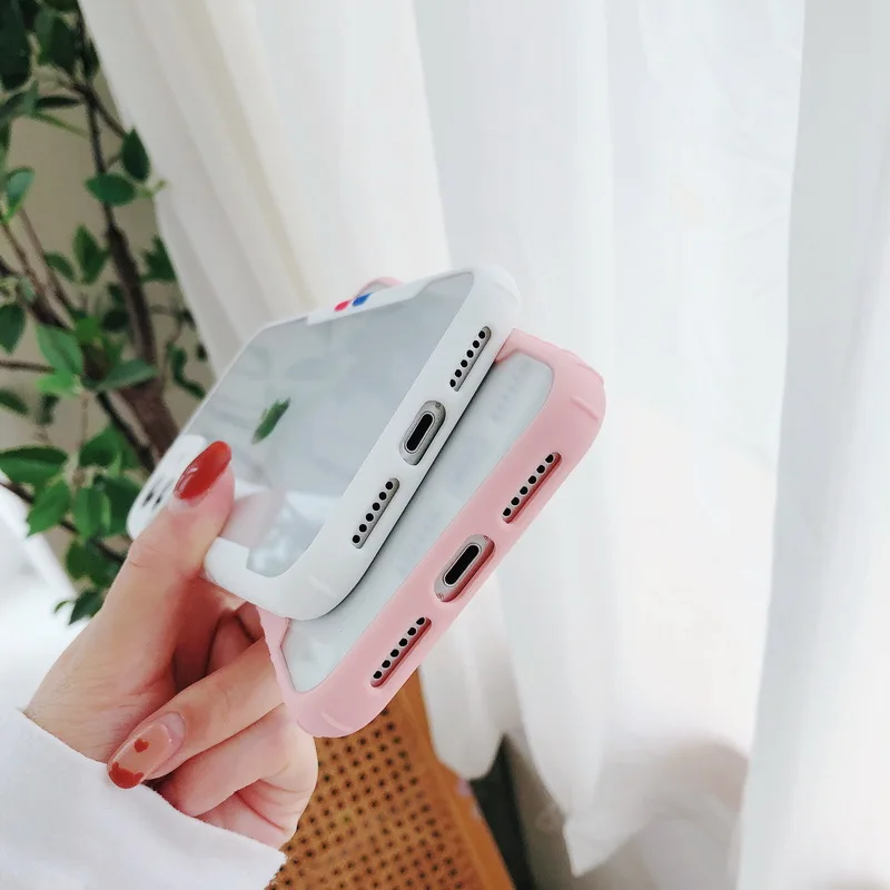 

Matte Contrast Bumper Phone Case For iPhone 12 mini 11 Pro Max XR XS Max 7 8 Plus Soft TPU Shockproof iPhone 12 Pro Max Case