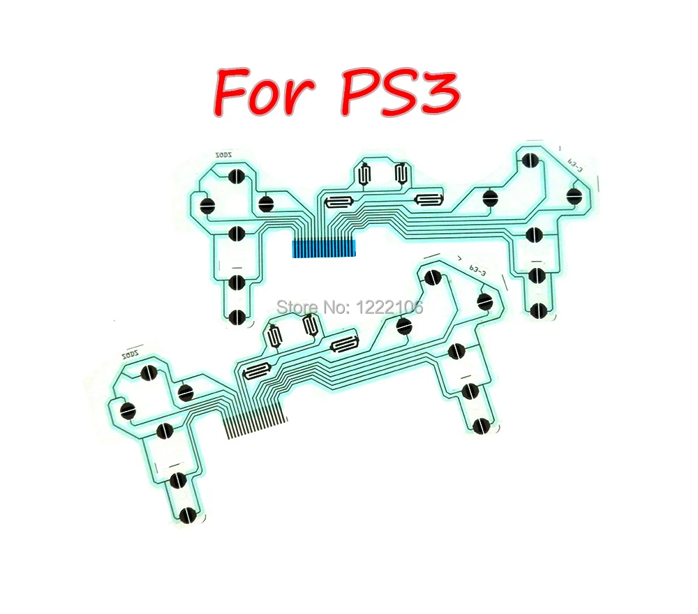 

200pcs Replacement for PS3 Playstation3 P3-3 Vibration Handle Controller Circuit Film Button Ribbon Conductive Keyboard Flex PCB