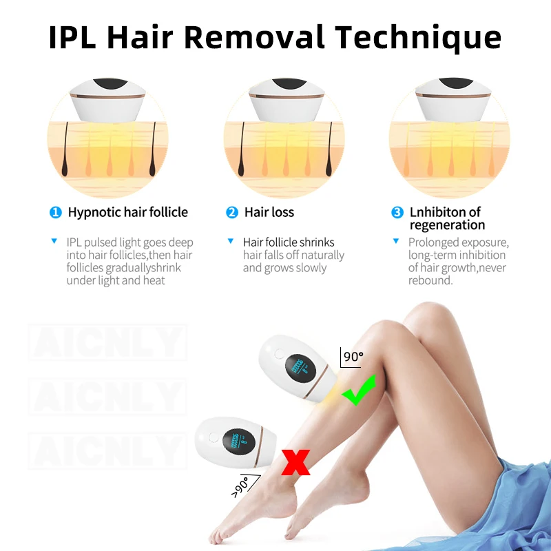 

Hair Removal Mini Handheld Laser Epilator Machine for Whole Body Permanent Painless Depilador 900000 Flashes Hair Remover