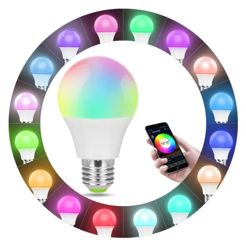 

Wifi Bulb Sunrise Wake-Up Cellphone Control Color Tunable Soft Cool White RGB Led Light Bulb 4.5W(40W Equivalent) Home Lighting