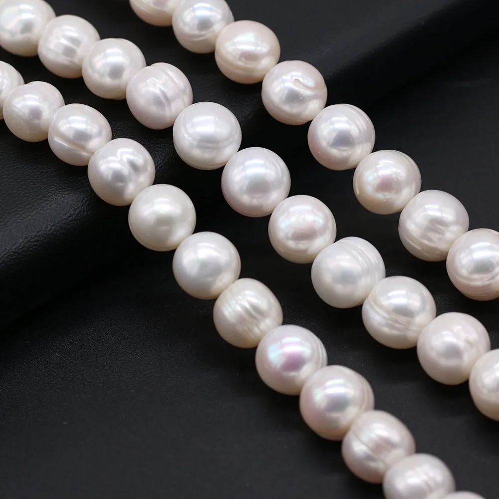 High Quality Natural Freshwater Pearl Beads Round Loose Beaded For Jewelry Making DIY Charms Bracelet Necklace Accessories 36cm