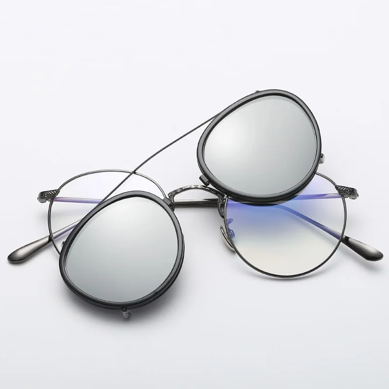 Zerosun поляризованные солнцезащитные очки на клипсах женские розовые синие для