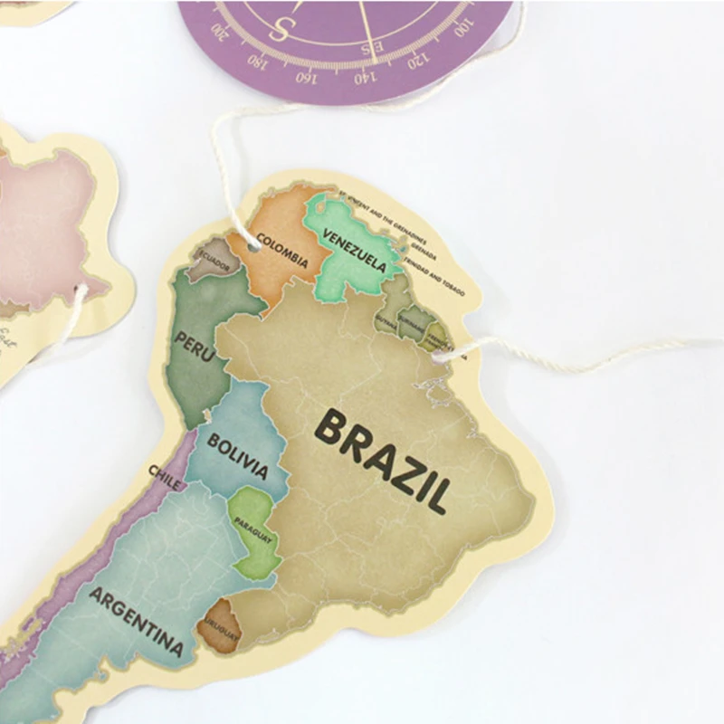 9 шт. Древний мир бумажный баннер Вымпел якорь огонь воздушный шар путешествие по