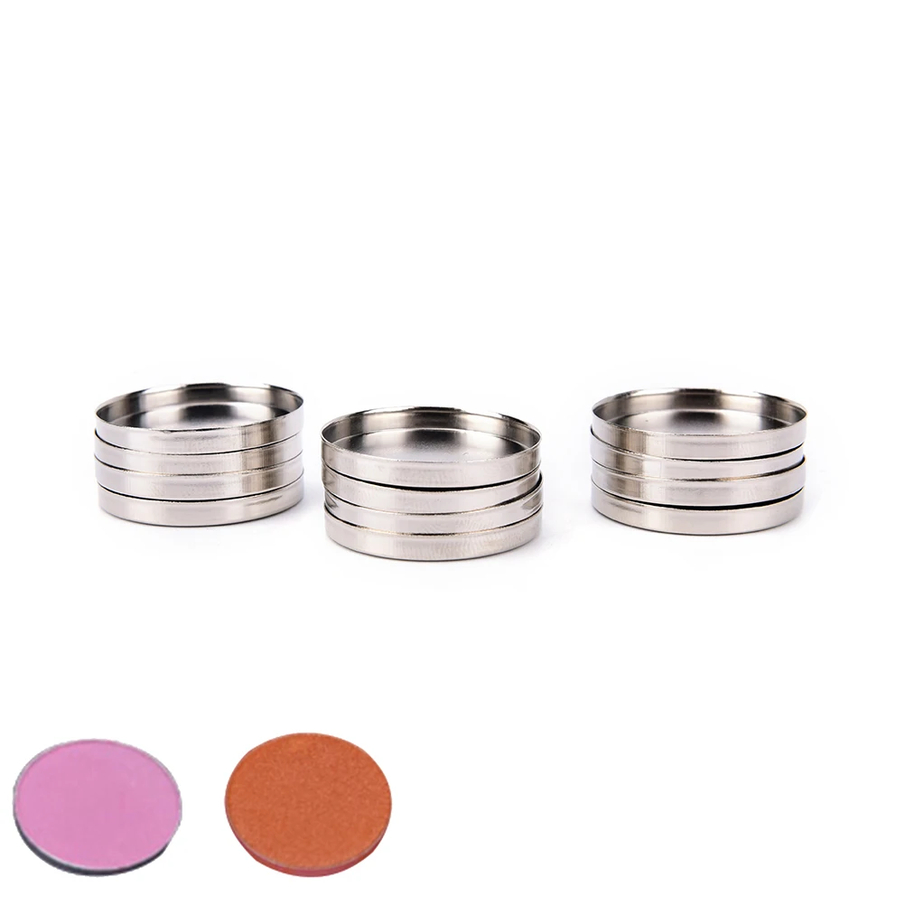 

AACAR 12pcs 26mm Makeup Cosmetic Empty Aluminum Cases Pans For Eyeshadow Eye Shadow Container Pans Palette Case DIY Makeup Tool