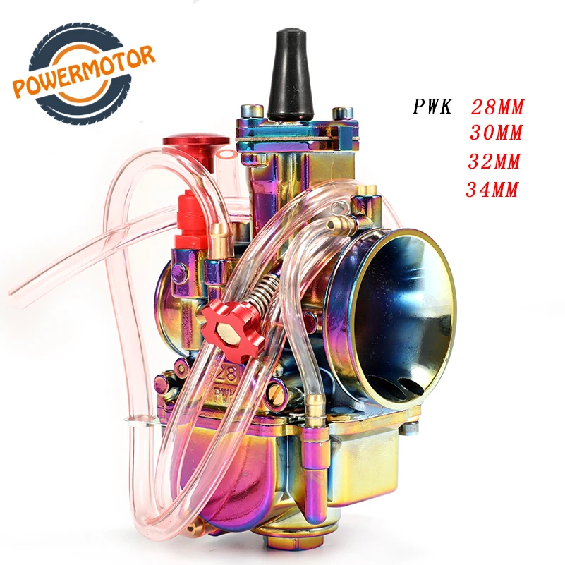 Универсальный Красочный карбюратор PWK 28 30 32 34 мм для 110cc - 250cc 2T 4-тактный двигатель