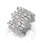 Женское кольцо из серебра 925 пробы, с фианитом