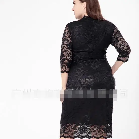 2020 Women Sexy Lace Hook Flower Hollow Out Dress Spring Wave V-Neck Casual Party Large Size woman clothing AF866 | Женская одежда