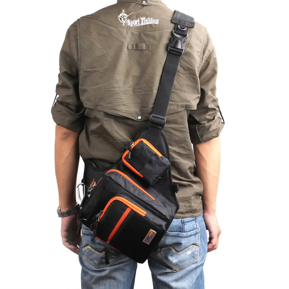 

Fishing Bag 32*39*12CM Fishing Reel Bag Multi-Purpose Waterproof Canvas Fishing Reel Lure Tackle Bag Fishing Accessories