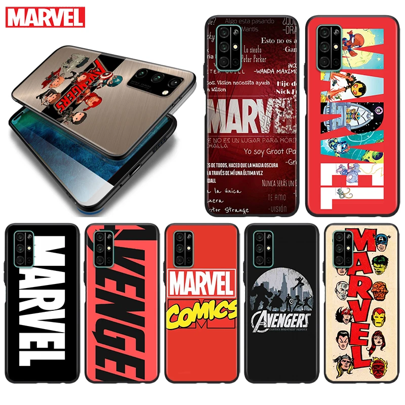 

Silicone Cover Marvel Avengers Logo Superhero For Honor 9 9S 9A 9C 9X 9N 9i V9 10 10i 10X X10 Lite Pro Shockproof Phone Case