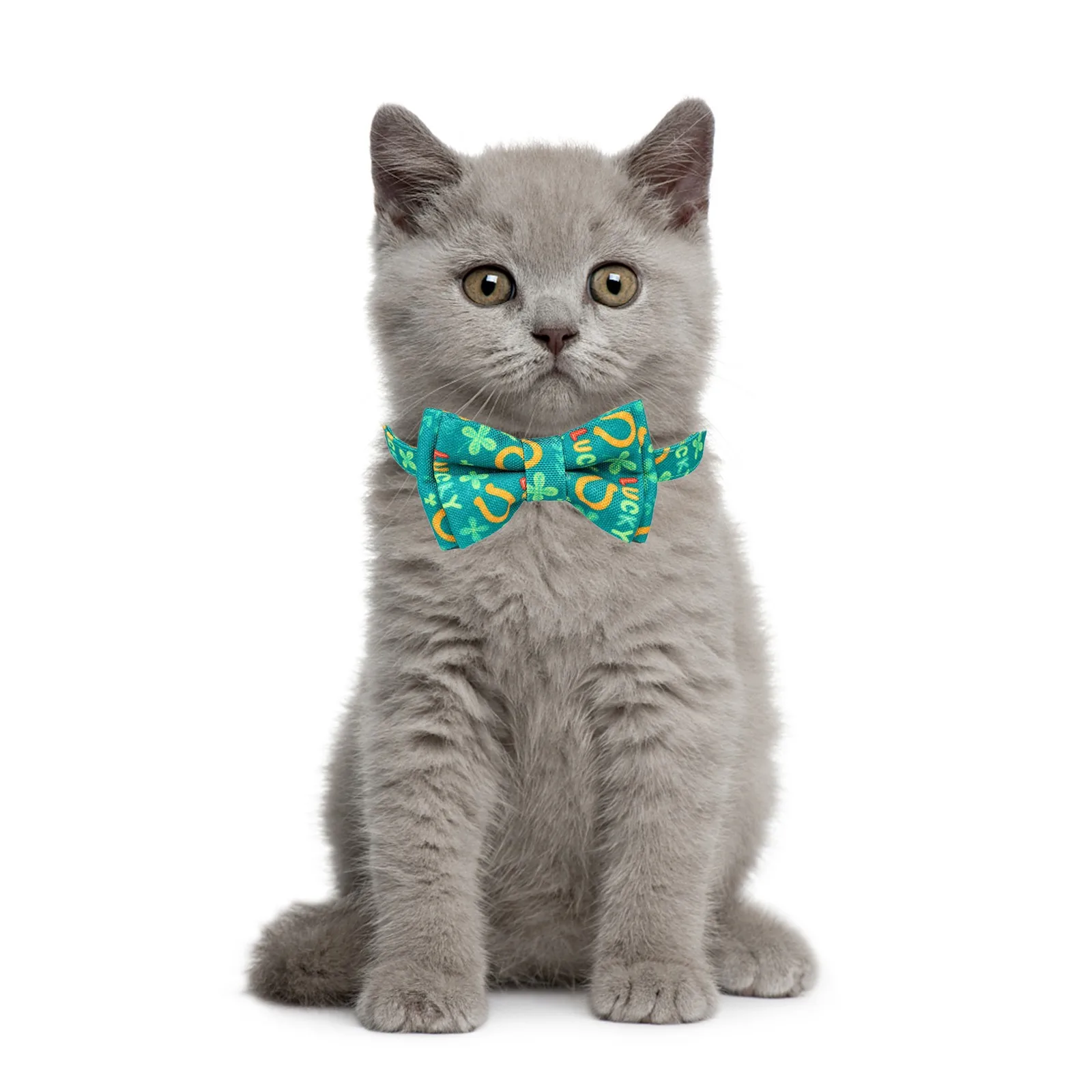 

St. Patrick's Day Adjustable Puppy Small Pet Collar Necklace With Bell and Soft
