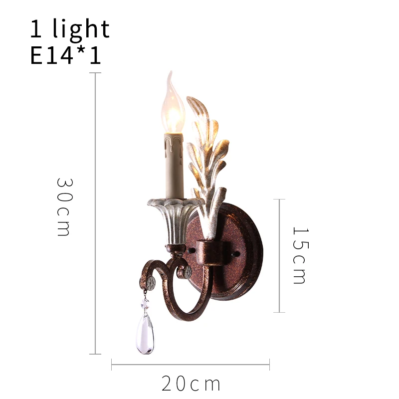 Американские ретро настенные светильники винтажные французские бра Хрустальное